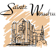 logo st waudru orange clair contraste paroisse de mons
