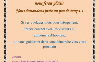 visiteurs de malade paroisse de mons