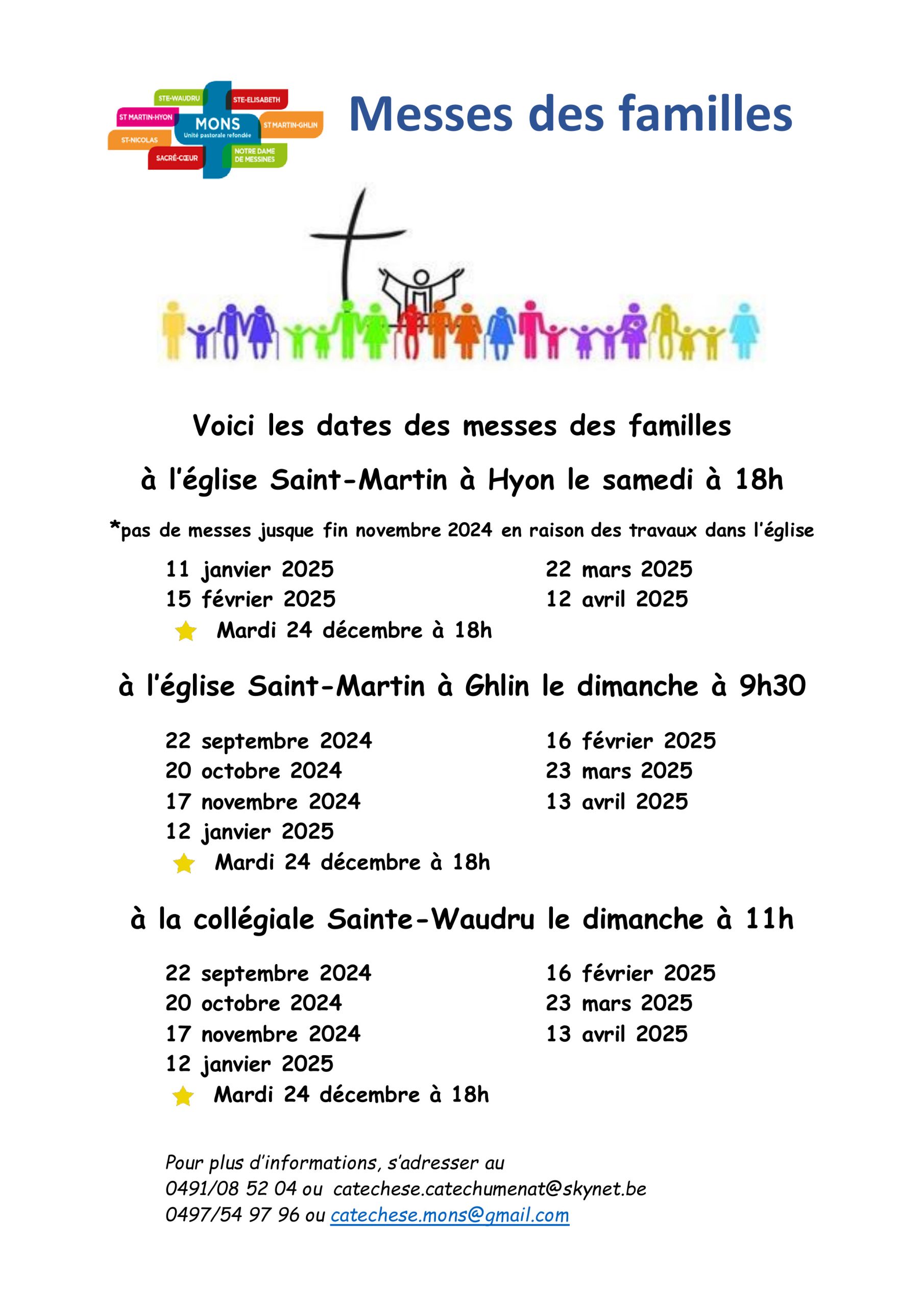 Messes Robi Affiche Messes Des Familles Up 24 25 - Site officiel de la paroisse de Mons