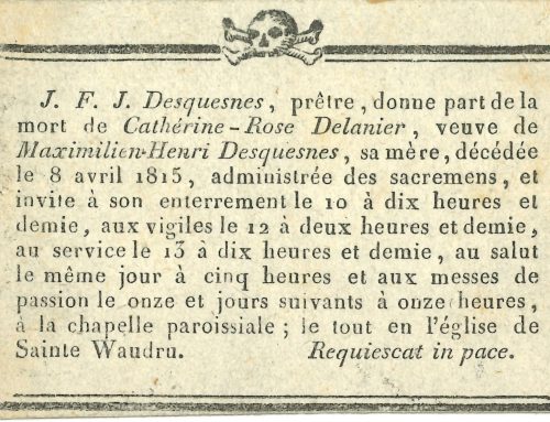 Jean François Joseph Desquesnes, prêtre montois et chanoine honoraire de Tournai.